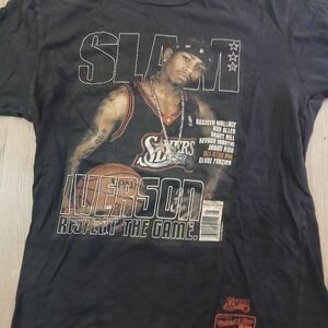Mitchell & Ness Black Graphic Tee Medium 76ers